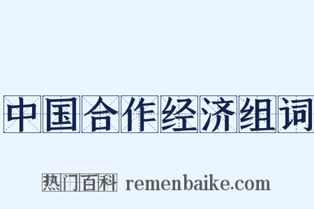 中国合作经济组词是什么意思的图片